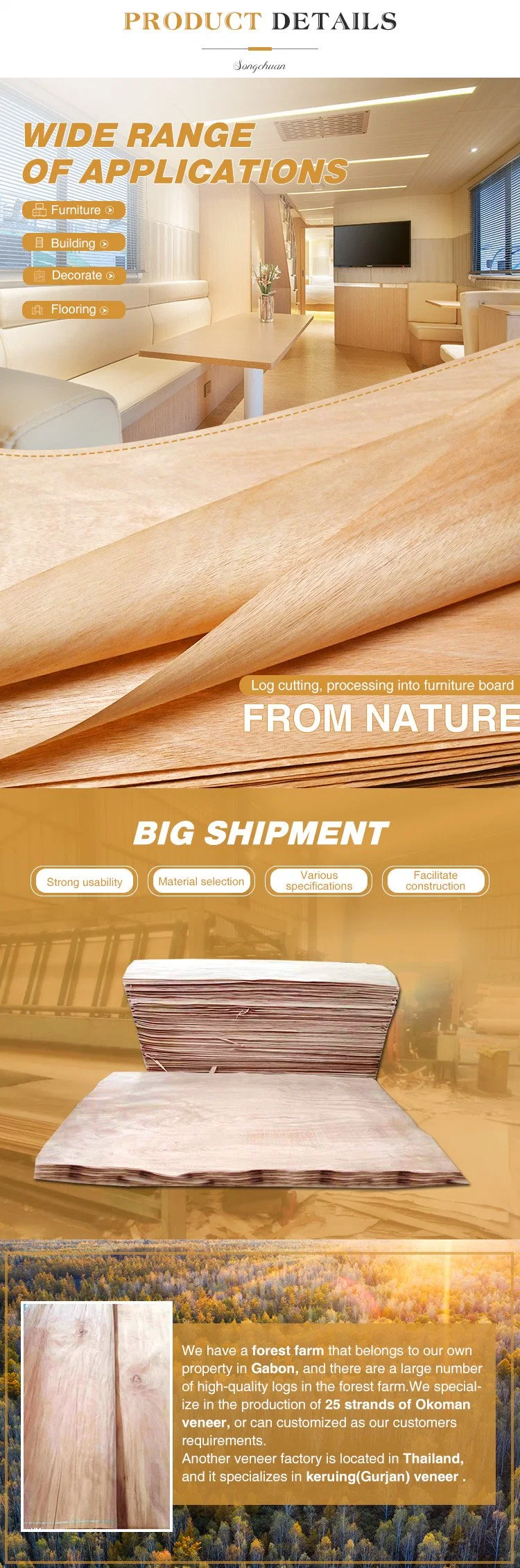 Recon Engineered Natural Wood Face Veneer Basic Customization