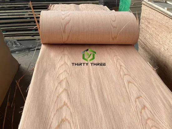 Economical and Widely Used Basswood/Ayous Engineered Wood Veneer for Plywood 